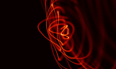Abstract Red Geometrical Background . Connection structure. Science background. Futuristic Technology HUD Element . Сonnecting dots and lines . Big data visualization and Business .