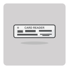Vector of flat icon, USB Card reader on isolated background