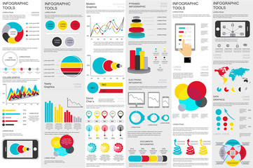 Infographic elements data visualization vector