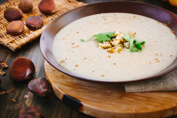 Chestnut cream soup