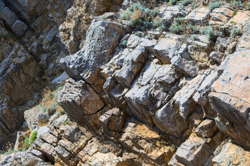 Rough stone abstract background. Rock cracked texture.