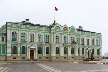 Fototapeta na wymiar Kazan, Russia. Palace of President of Tatarstan in the Kazan Kremlin