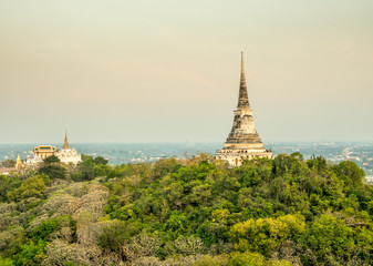 Fototapeta na wymiar Pagoda on palace on the hill