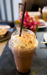 ice chocolate whipping cream