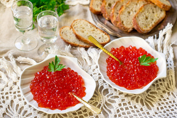 Salted salmon roe red caviar