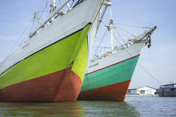 Traditional ship docked in Sunda Kelapa
