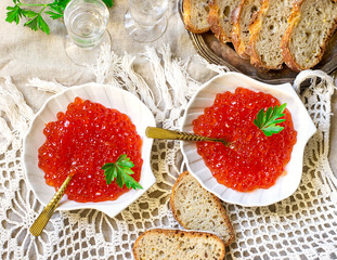 Salted salmon roe red caviar