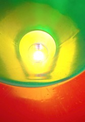 endless plastic tunnel and a bright light