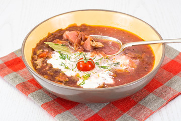 Vegetarian fresh vegetable soup