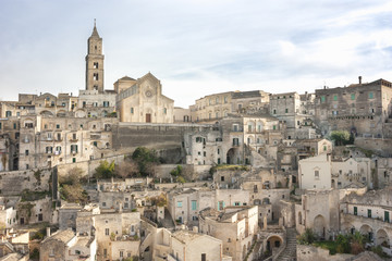 Fototapeta na wymiar View of the Sassi of Matera