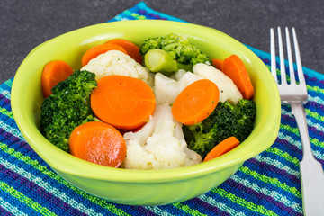 Dietary food steamed vegetables