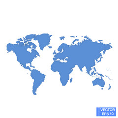 Fototapeta na wymiar World map of paper