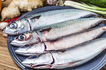 Obraz premium Fresh fish Mackerel