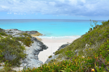 Wild beach on Bahamas