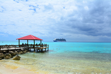 Scenic ocean view on cruise ship
