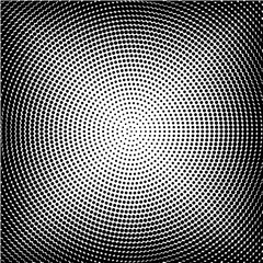 Halftone dotted background circularly distributed. Halftone effect vector pattern. Circle dots isolated on the white background.