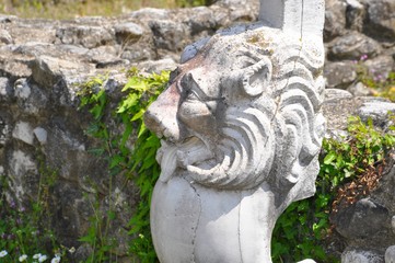 Site antique de Dion - Statue lion