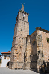 Fototapeta na wymiar Comillas medieval church, Cantabria, Spain.
