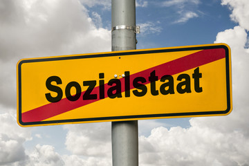Obraz premium Schild 244 - Sozialstaat