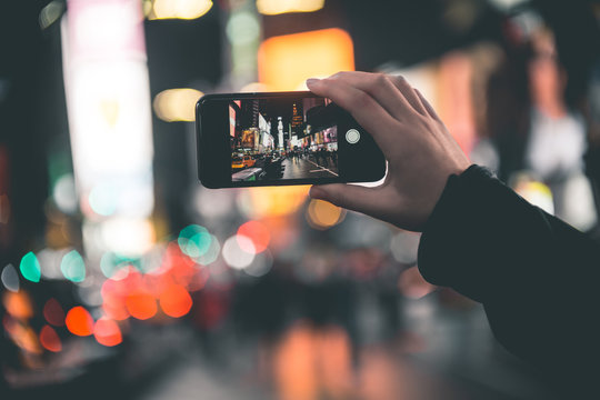 Smartphone Photography on Times Square - New York