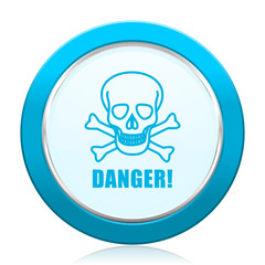Skull danger vector icon.