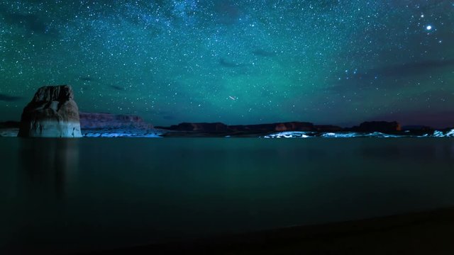 Lake Powell Milky Way Galaxy 02 Time Lapse