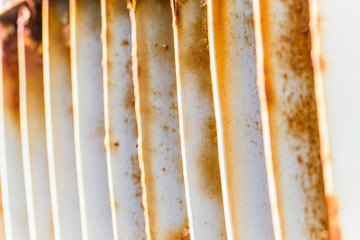 Industry Machine background rusty metal steel grill air ventilation.