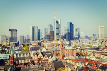 Frankfurt am Main, Blick vom Domturm. April 2017.