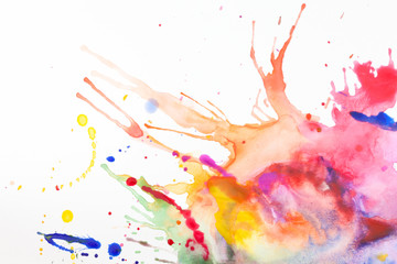 Paint on a sheet of paper