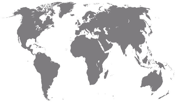 gray world map silhouette