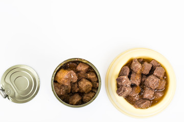 Canned meat for animal food