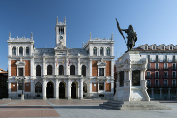 main square of Valladolid, Spain. Capital of the Autonomous Community of Castilla y Leon. Pan - 145627687