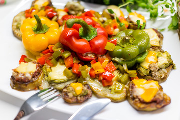 Colorful food preparing