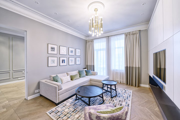 Living room interior in modern house.