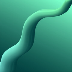3d wavy shape. Colorful abstract background.