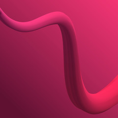 3d wavy shape. Colorful abstract background.