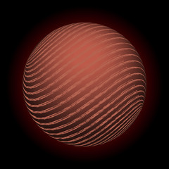Abstract ball. Abstract background. Vector.