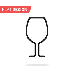 Wine glass line icon. Vector