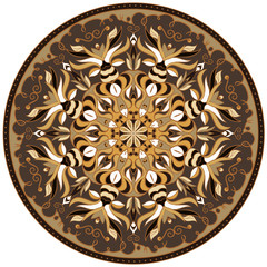 Vector circular mandala pattern, design element
