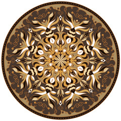 Vector circular mandala pattern, design element