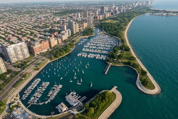 Foto op Plexiglas Belmont Harbor Chicago © Steve Gadomski