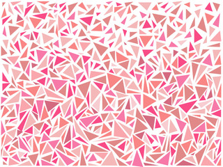 Patrón de triángulos rosados en fondo blanco - 145635639