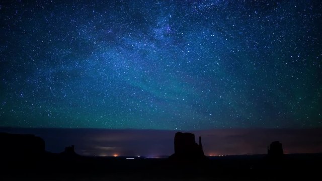Monument Valley Milky Way Galaxy 04 Time Lapse