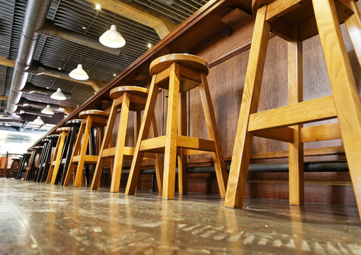 Wooden bar stools