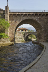 Two medieval bridges in Potes, Spain