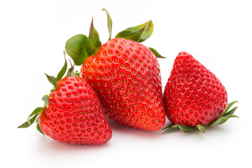 Strawberry isolated on white background. Fresh berry.