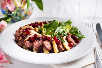 Roasted Duck Meat with Apple Slice