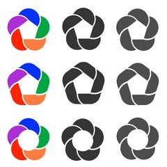 Logo. Design. Shutter. Vector. Camera. Icon. Frame. Web. media