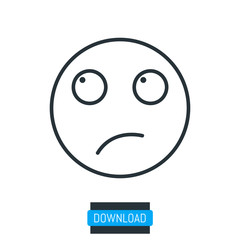 Thinking emoji icon, vector
