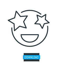 Surprized emoji icon, vector